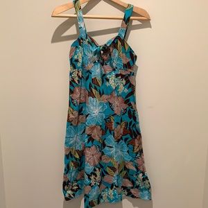 Floral Hawaiian print sun dresss